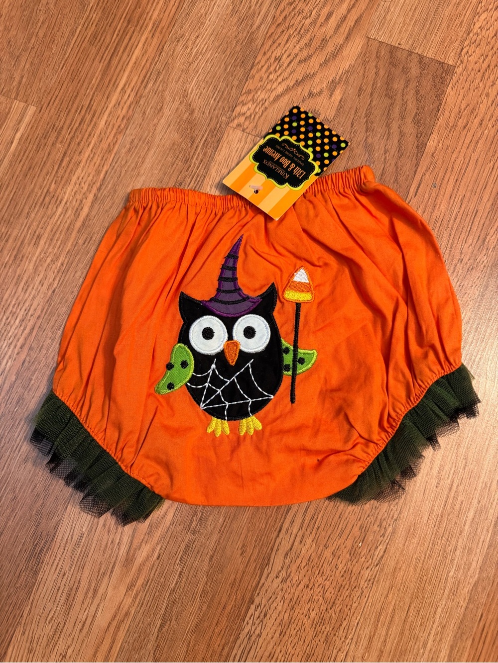 Kirklands Bright Orange Baby Bloomer